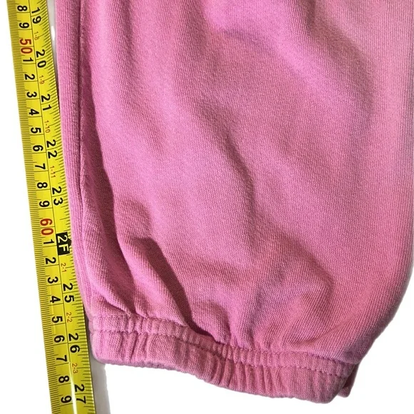 EUC FREECITY Life Nature Love Pink Love Dove French Terry 💯 Cotton Sweatpants L